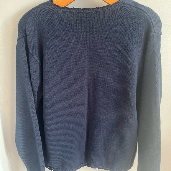 Vintage northern traditions cardigan embroidery florals beaded Grannycore M - Picture 6 of 6